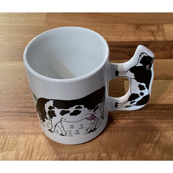 Vintage Cow Lovers Ceramic Mug Coffee Cup Black and White - Picture 2 of 7
